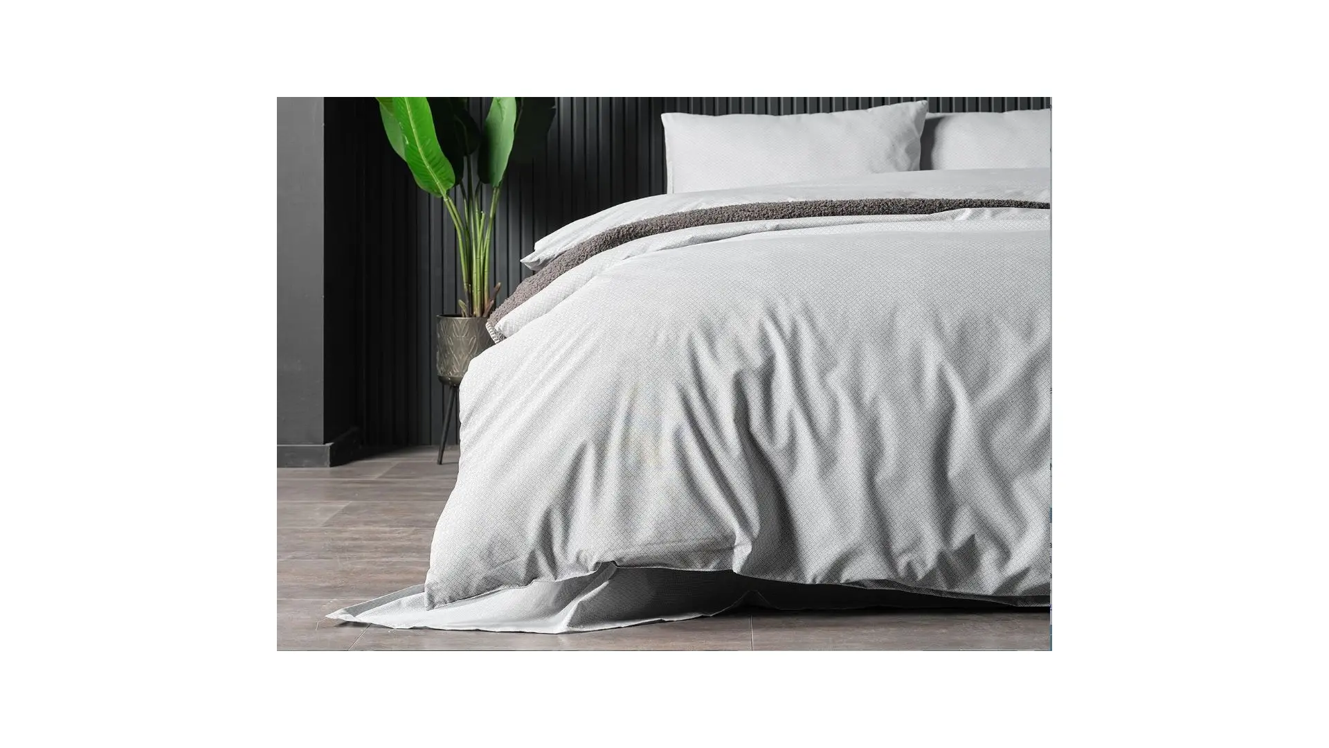 Doqu Home Çift Kişilik Pure Touch Nevresim Takımı Koyu Gri