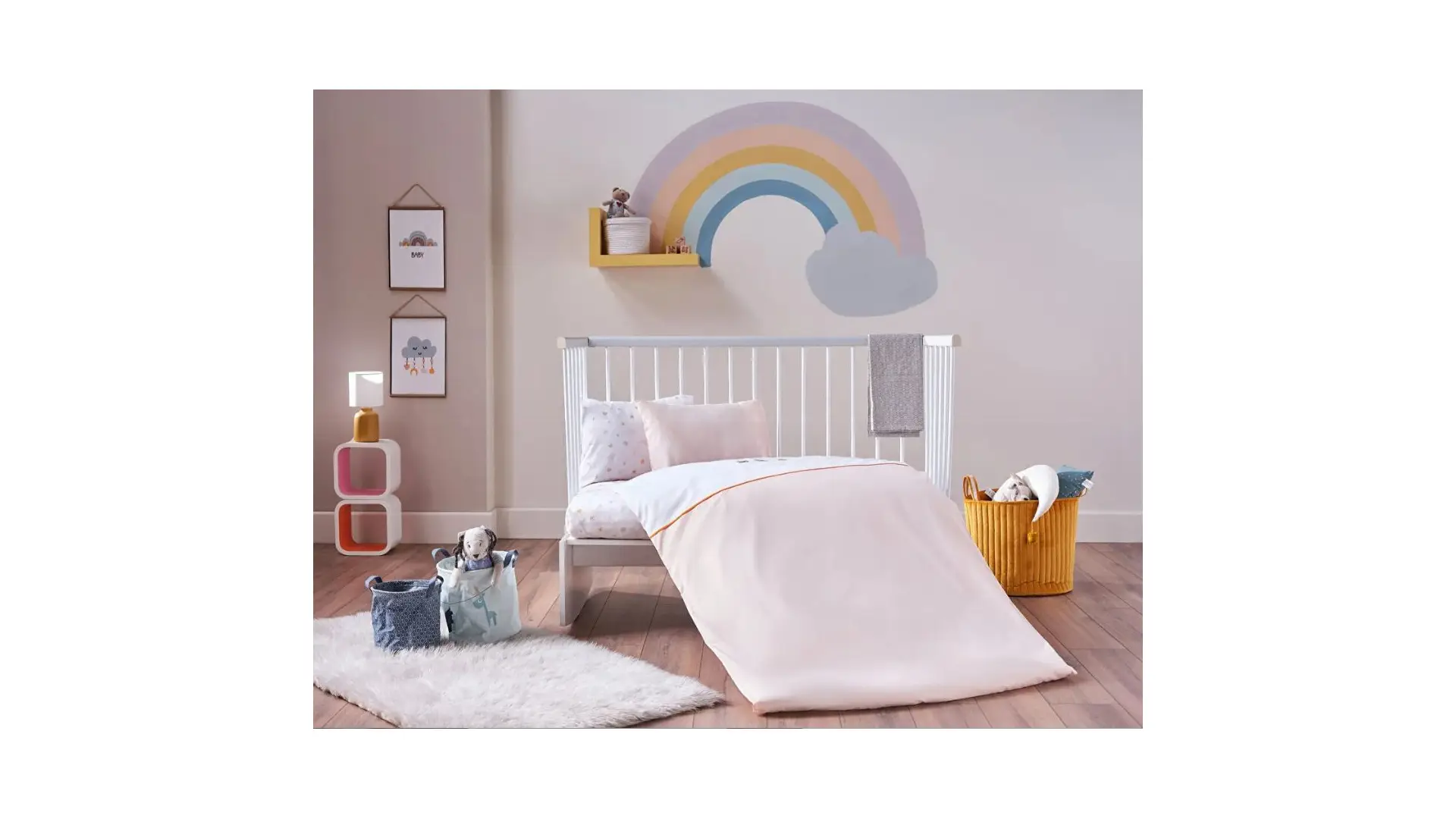 Doqu Home Nakışlı Bebek Nevresim Takımı Akvaryum Bebek - Somon