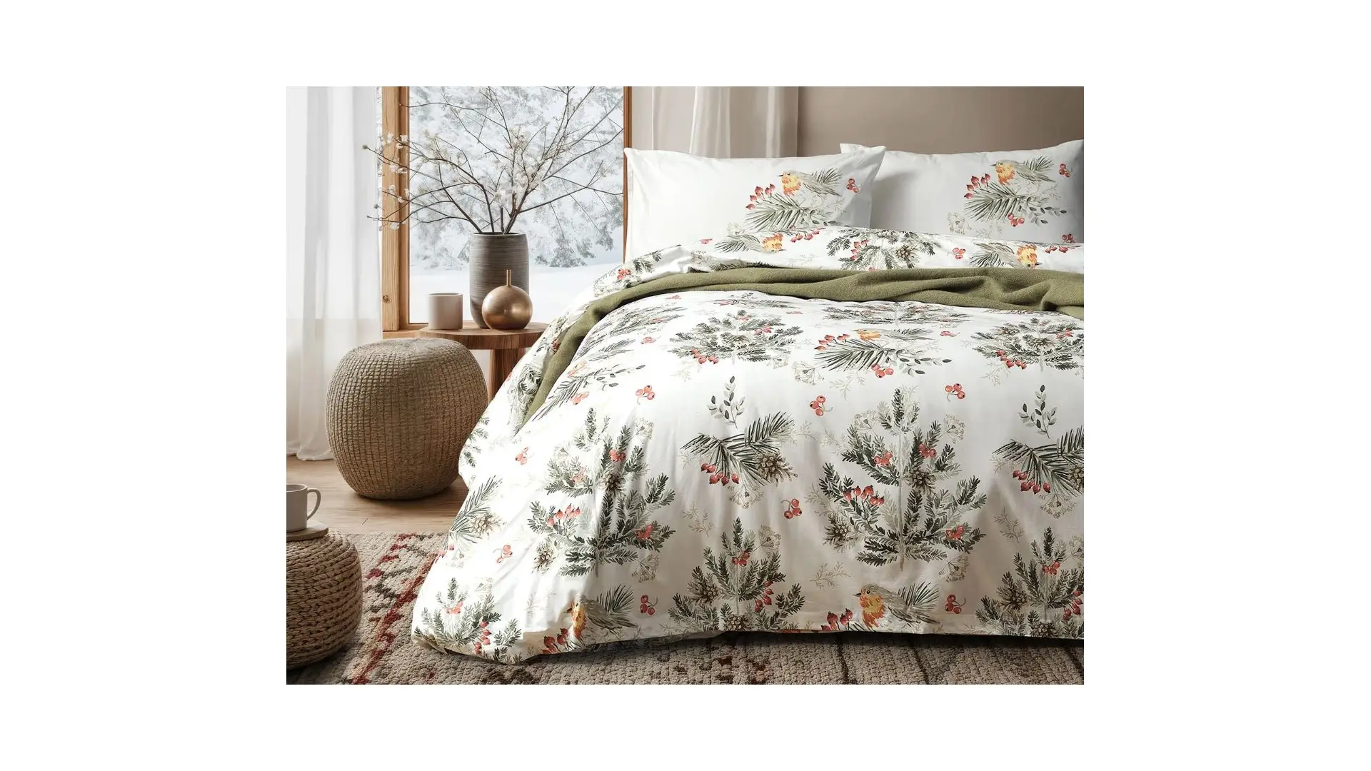 Doqu Home Ranforce Çift Kişilik Nevresim Takımı Marla 