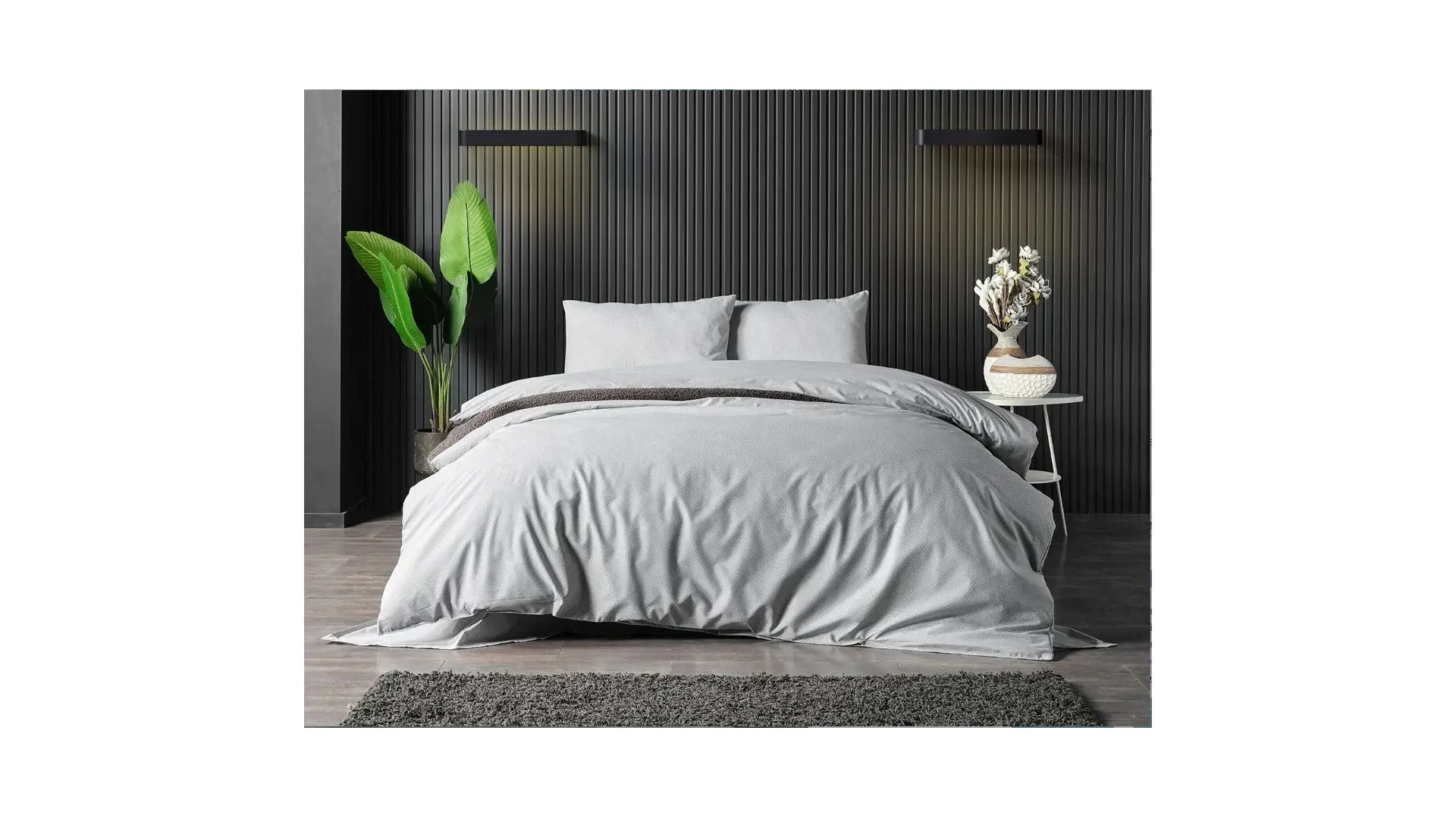 Doqu Home Tek Kişilik Pure Touch Nevresim Takımı Koyu Gri