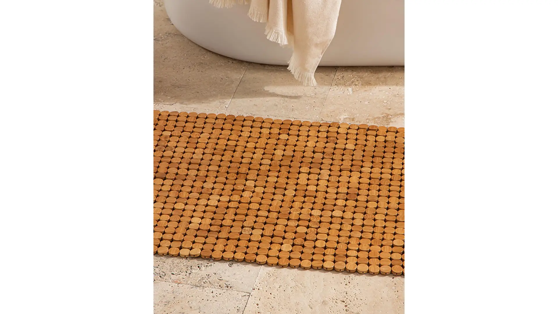 English Home Bamboo Duş Kaydırmaz 50x70 cm Bej