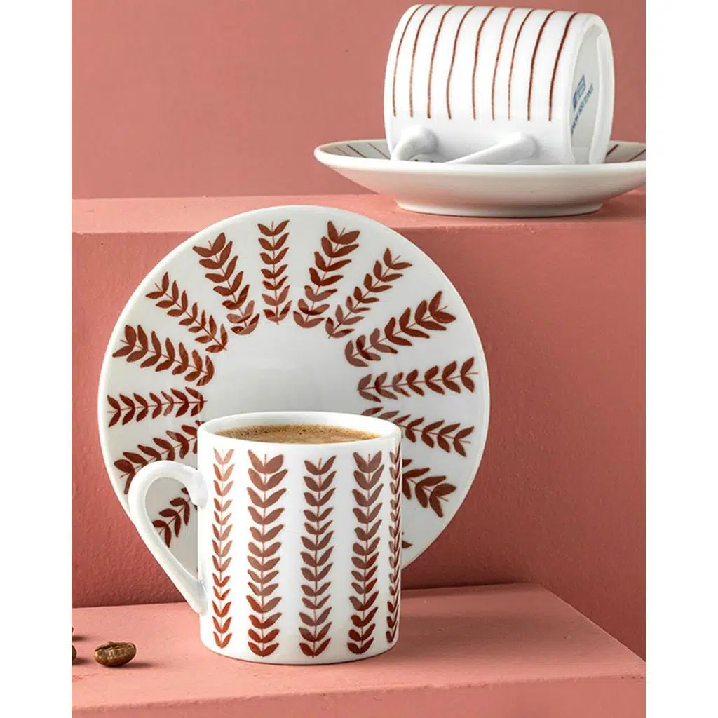 English Home Enda Kahve Fincan Takımı 80 ml Bordo