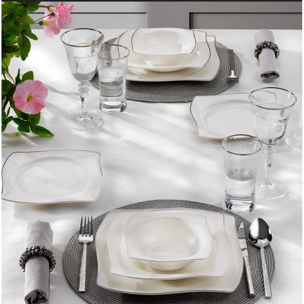 Schafer Bety Yemek Takımı 48 Parça Platin