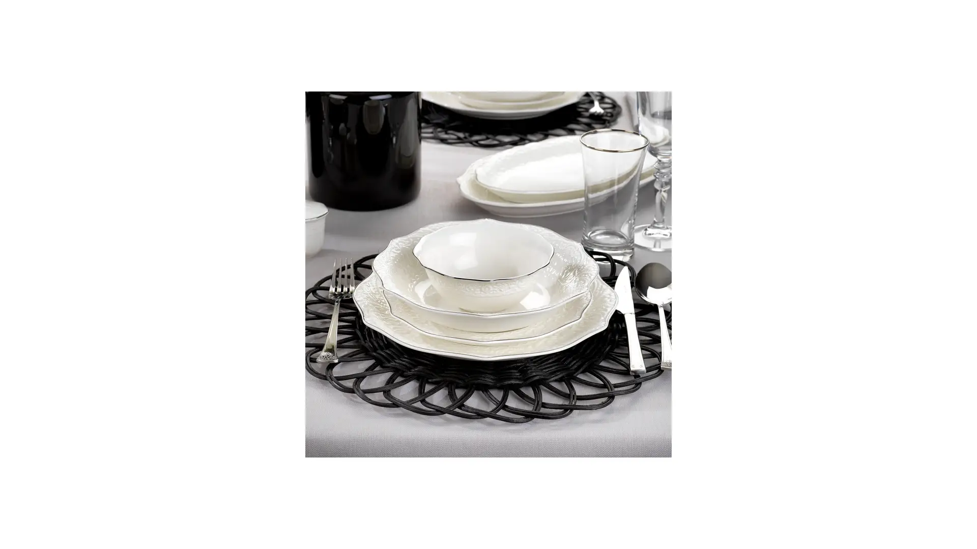 Schafer Mia Yemek Takımı 56 prç Platin