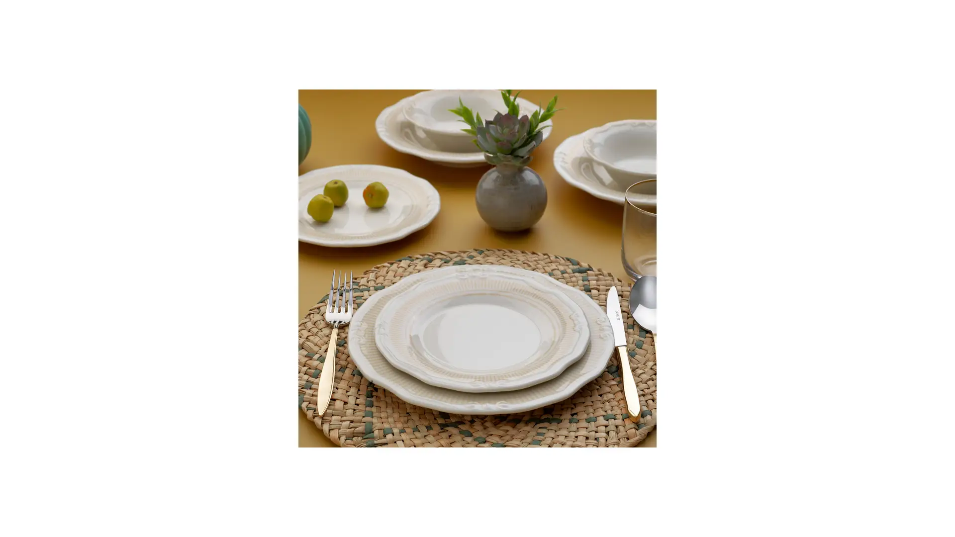 Schafer Nostalgia Yemek Takımı 24 prç Krem