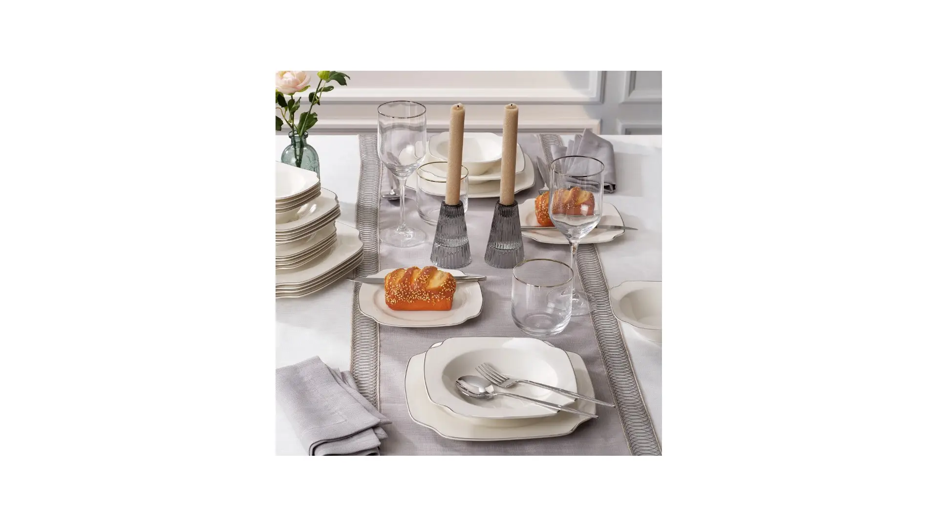 Schafer Royalty Yemek Takımı 24 prç Platin